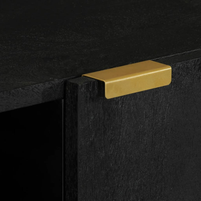 vidaXL fekete szerelt fa tálalószekrény 90 x 33 x 75 cm