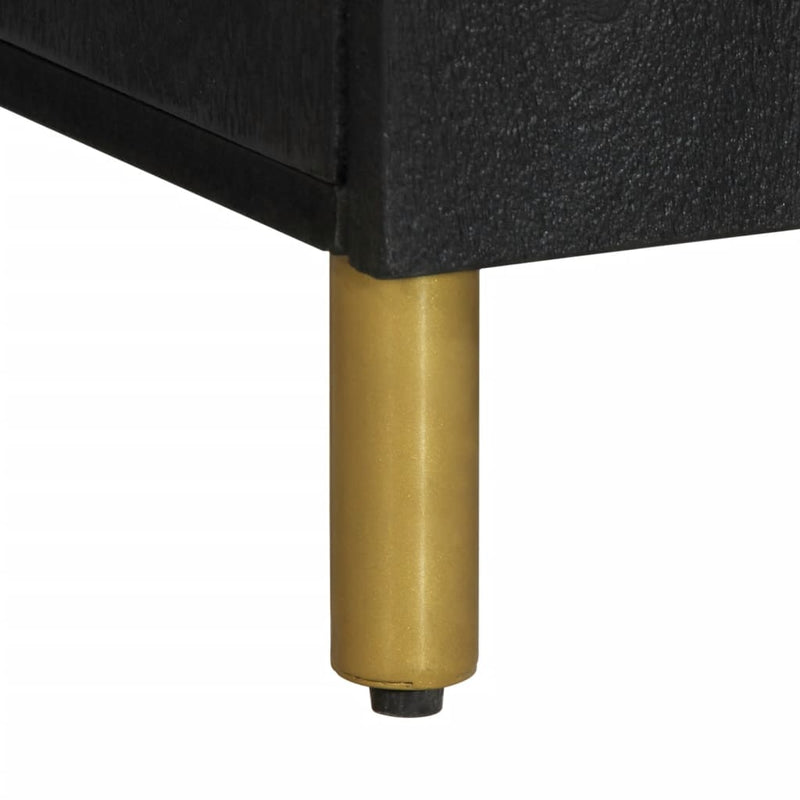 vidaXL fekete szerelt fa tálalószekrény 90 x 33 x 75 cm