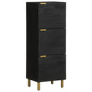 vidaXL fekete szerelt fa magasszekrény 40 x 33 x 110 cm