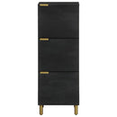 vidaXL fekete szerelt fa magasszekrény 40 x 33 x 110 cm