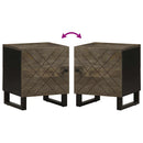 vidaXL fekete tömör mangófa éjjeliszekrény 40 x 33 x 46 cm