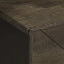 vidaXL fekete tömör mangófa éjjeliszekrény 40 x 33 x 46 cm