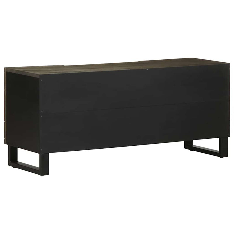 vidaXL fekete tömör mangófa TV-szekrény 105 x 33 x 46 cm