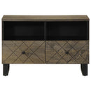 vidaXL fekete tömör mangófa TV-szekrény 70 x 33 x 46 cm