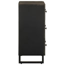 vidaXL Sideboard Fekete 60x33x75 cm tömörfa Mango