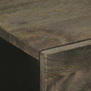 vidaXL Sideboard Fekete 60x33x75 cm tömörfa Mango