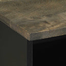 vidaXL fekete tömör mangófa éjjeliszekrény 40 x 33 x 46 cm