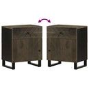 vidaXL fekete tömör mangófa éjjeliszekrény 50 x 33 x 60 cm