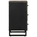 vidaXL éjjeliszekrény fekete 50x33x62 cm tömörfa mangófa