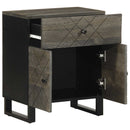 vidaXL fekete tömör mangófa éjjeliszekrény 50 x 33 x 60 cm