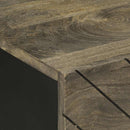 vidaXL fekete tömör mangófa dohányzóasztal 100 x 54 x 40 cm