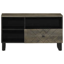 vidaXL fekete tömör mangófa TV-szekrény 80 x 33 x 46 cm