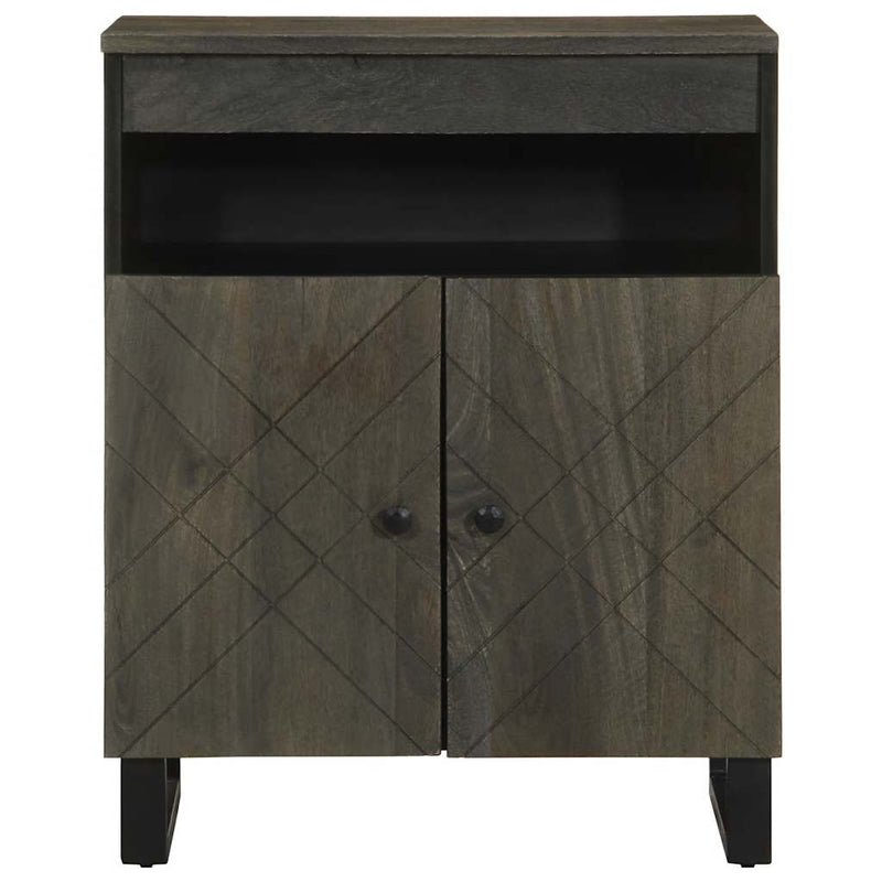 vidaXL Sideboard Fekete 60x33x75 cm tömörfa Mango