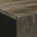 vidaXL komód fekete 90x33x75 cm tömör fa mangó