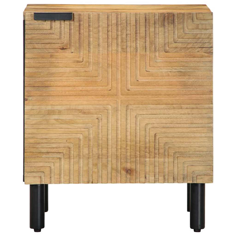 vidaXL 2 db barna tömör mangófa éjjeliszekrény 40 x 33 x 46 cm