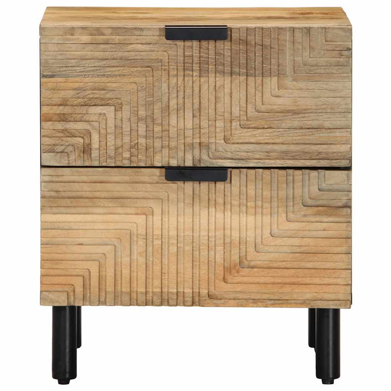 vidaXL barna tömör mangófa éjjeliszekrény 40 x 33 x 46 cm