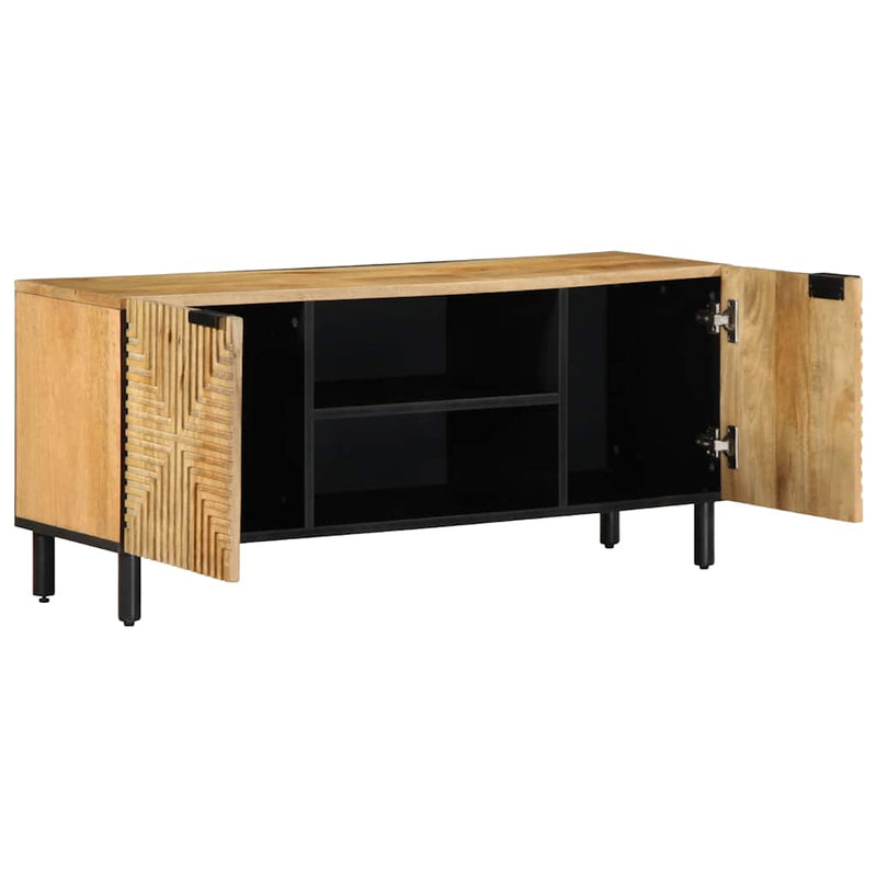 vidaXL barna tömör mangófa TV-szekrény 105 x 33 x 46 cm