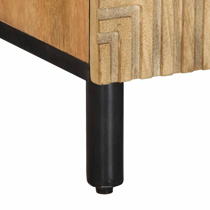 vidaXL barna tömör mangófa TV-szekrény 105 x 33 x 46 cm