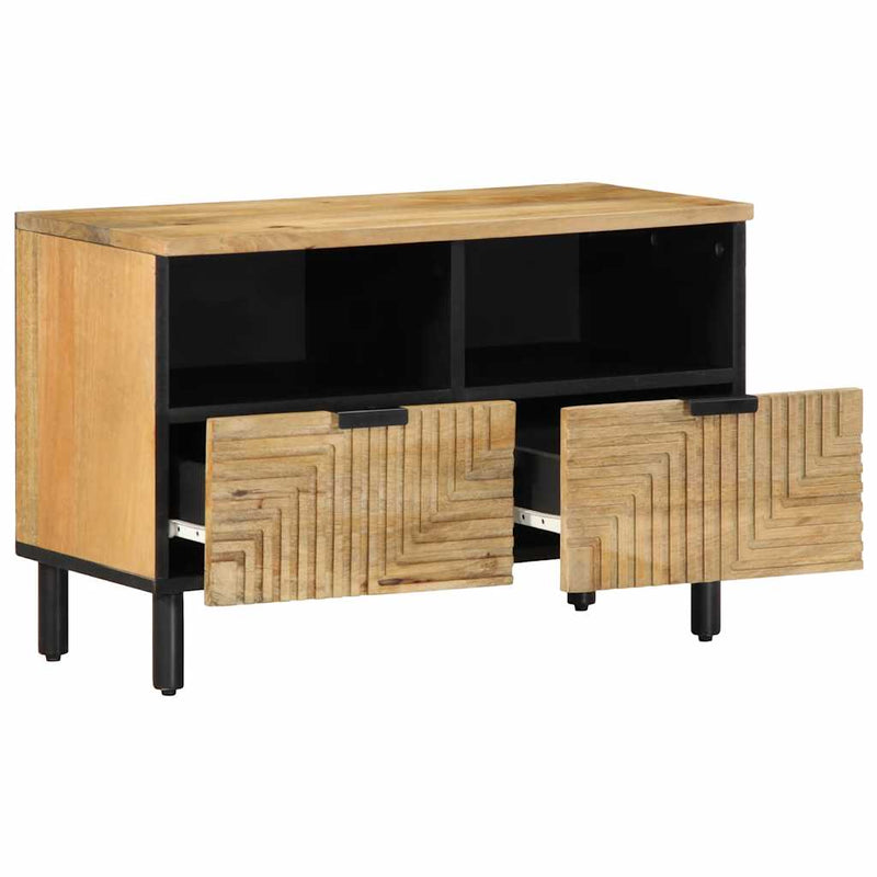 vidaXL barna tömör mangófa TV-szekrény 70x33x46 cm