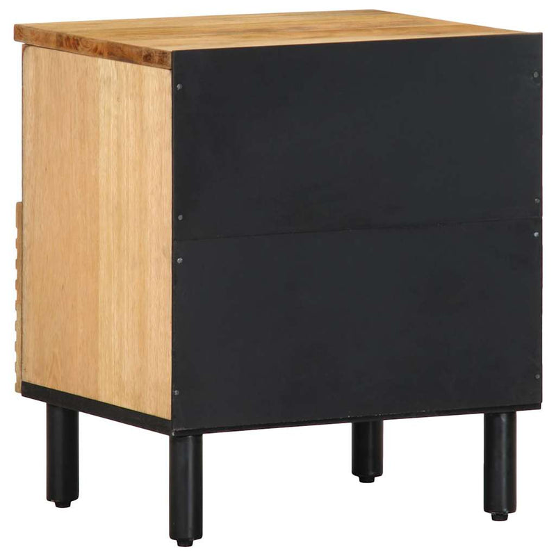 vidaXL 2 db barna tömör mangófa éjjeliszekrény 40 x 33 x 46 cm