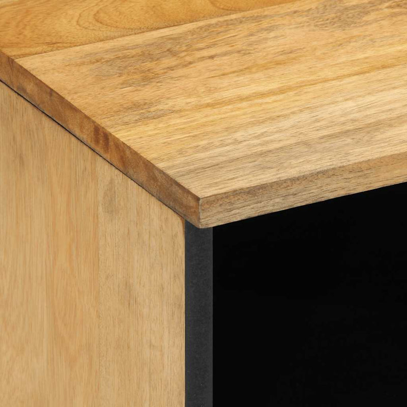 vidaXL 2 db barna tömör mangófa éjjeliszekrény 40 x 33 x 46 cm