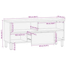 vidaXL barna tömör mangófa TV-szekrény 100 x 33 x 46 cm