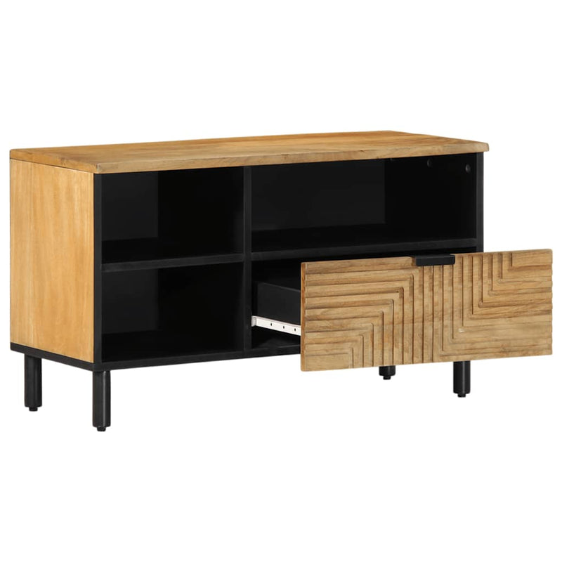 vidaXL barna tömör mangófa TV-szekrény 80 x 33 x 46 cm