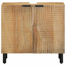 vidaXL barna tömör mangófa fürdőszobai mosdószekrény 62 x 33 x 58 cm