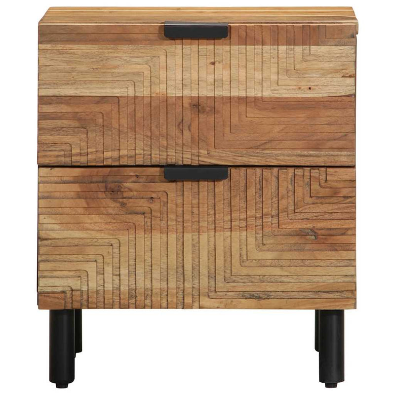 vidaXL tömör akácfa éjjeliszekrény 40 x 33 x 46 cm