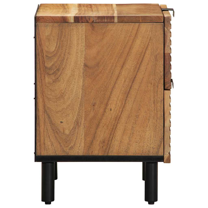 vidaXL 2 db tömör akácfa éjjeliszekrény 40 x 33 x 46 cm