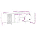 vidaXL tömör akácfa TV-szekrény 105 x 33 x 46 cm
