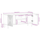 vidaXL tömör akácfa TV-szekrény 105 x 33 x 46 cm
