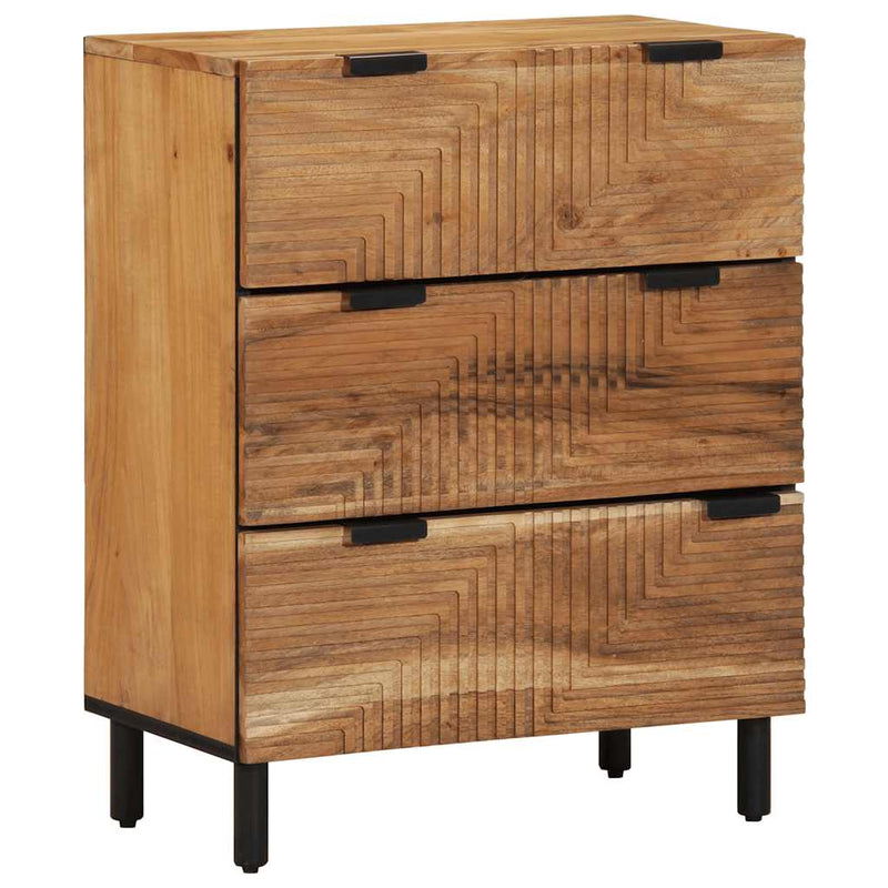 vidaXL tömör akácfa tálalószekrény 60 x 33 x 75 cm