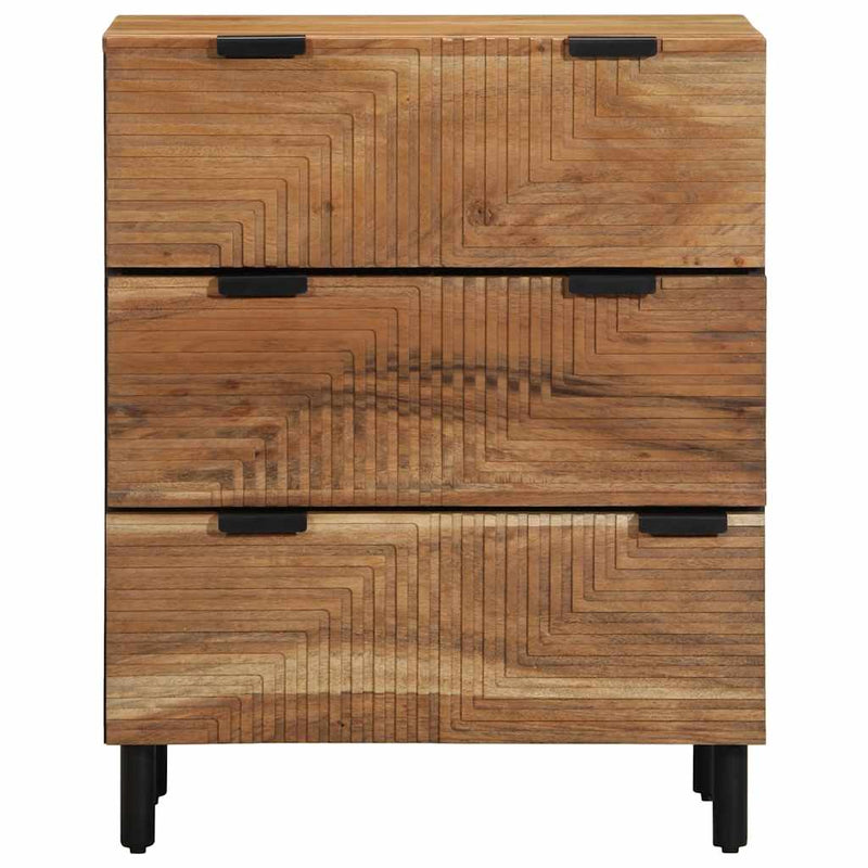 vidaXL tömör akácfa tálalószekrény 60 x 33 x 75 cm