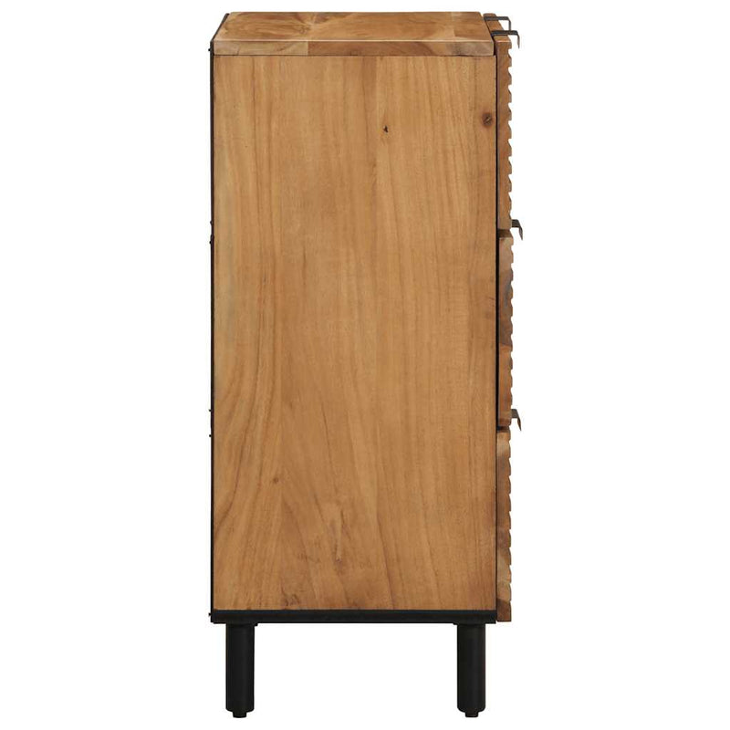 vidaXL tömör akácfa tálalószekrény 60 x 33 x 75 cm