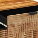 vidaXL Éjjeliszekrény fiókkal Barna 50 x 33 x 60 cm tömör akácfa