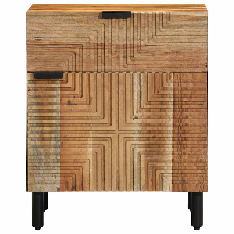 vidaXL Éjjeliszekrény fiókkal Barna 50 x 33 x 60 cm tömör akácfa