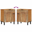 vidaXL Éjjeliszekrény fiókkal Barna 50 x 33 x 60 cm tömör akácfa