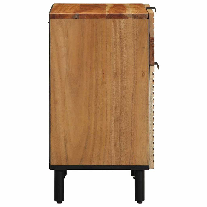 vidaXL Éjjeliszekrény fiókkal Barna 50 x 33 x 60 cm tömör akácfa