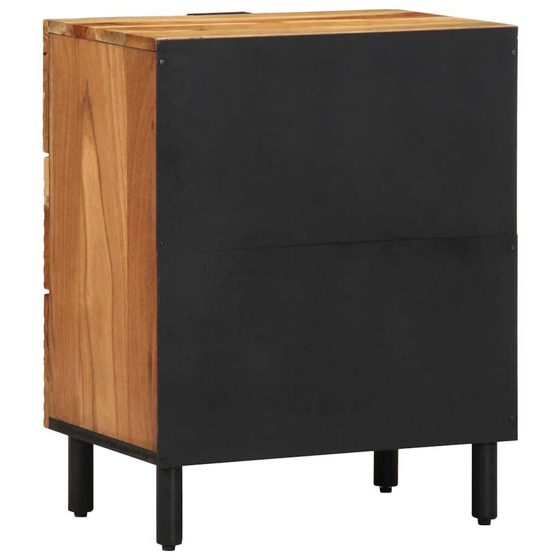 vidaXL Éjjeliszekrény fiókkal Barna 50 x 33 x 62 cm tömör akácfa