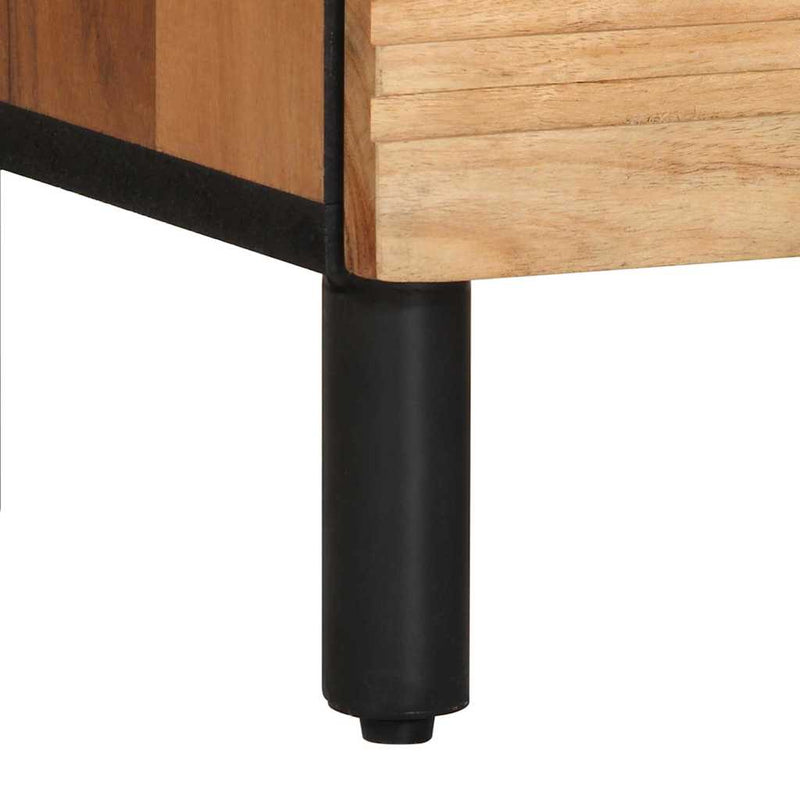 vidaXL Éjjeliszekrény fiókkal Barna 50 x 33 x 62 cm tömör akácfa