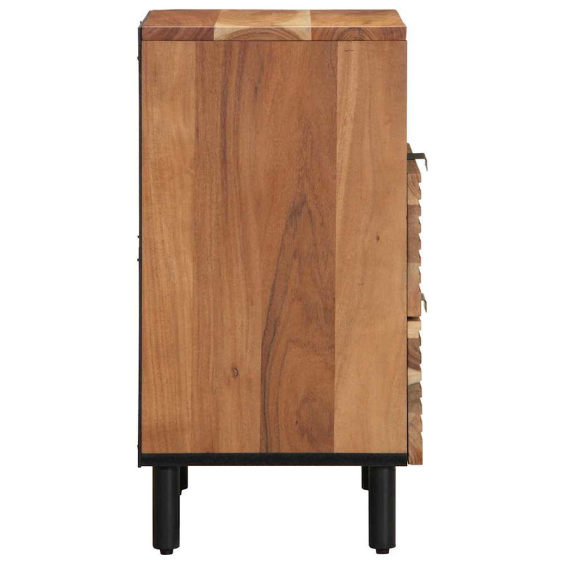 vidaXL Éjjeliszekrény fiókkal Barna 50 x 33 x 62 cm tömör akácfa