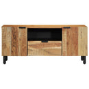 vidaXL TV szekrény fiókkal Barna 105 x 33 x 46 cm Tömör Mangófát