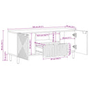 vidaXL TV szekrény fiókkal Barna 105 x 33 x 46 cm Tömör Mangófát