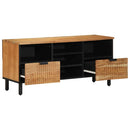 vidaXL TV szekrény fiókkal Barna 100 x 33,5 x 46 cm Tömör Mangófát