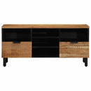vidaXL TV szekrény fiókkal Barna 100 x 33,5 x 46 cm Tömör Mangófát