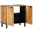 vidaXL Fürdőszobai mosdószekrény Barna 62 x 33 x 58 cm Tömör Mangófát