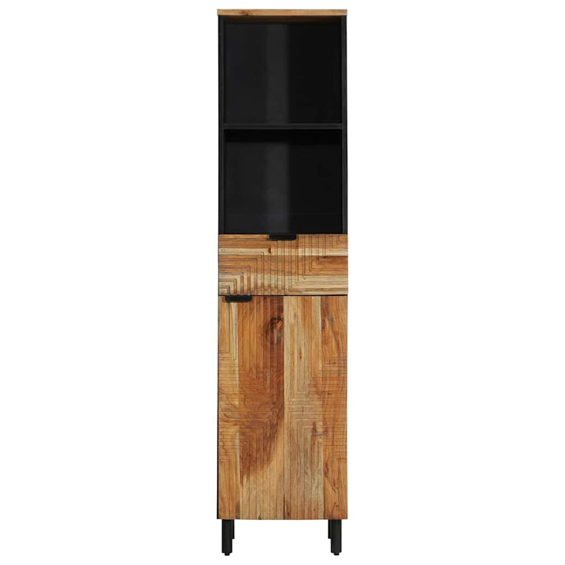 vidaXL Fürdőszobai mosdószekrény Tömör Akácfa 38 x 33 x 160 cm Faanyag