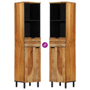 vidaXL Fürdőszekrény fiókkal Barna 38 x 33 x 160 cm Tömör akácfa