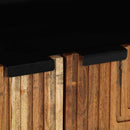 vidaXL Tálaló polcokkal tárolóval Barna 60 x 33 x 75 cm Tömör akácfa